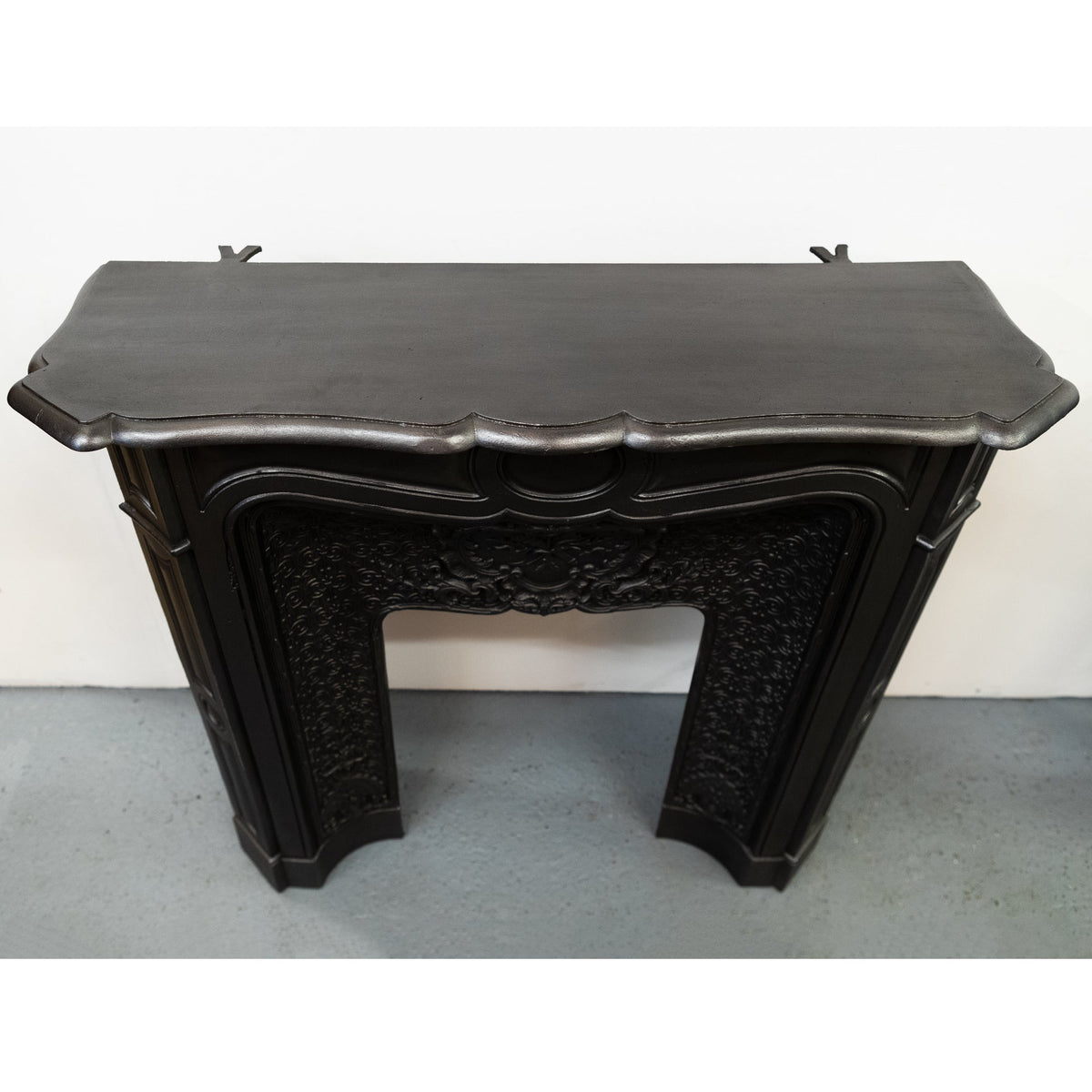 Rare Highly Ornate Antique Cast Iron Fireplace Surround | Pair Available