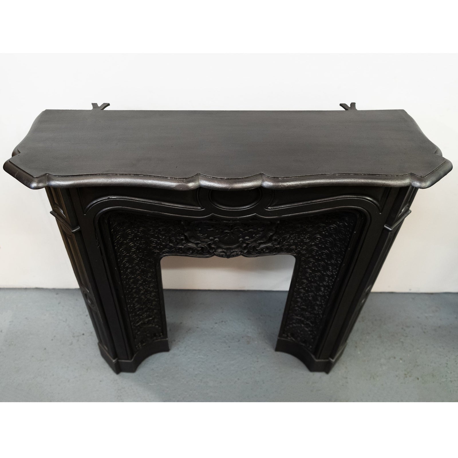 Rare Highly Ornate Antique Cast Iron Fireplace Surround | Pair Available | The Architectural Forum