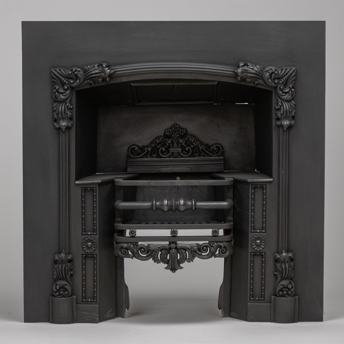 Antique Cast Iron Register Grate with Ornate Detailing