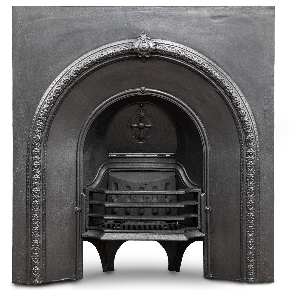 Antique Cast Iron Arched Fireplace Insert | The Architectural Forum