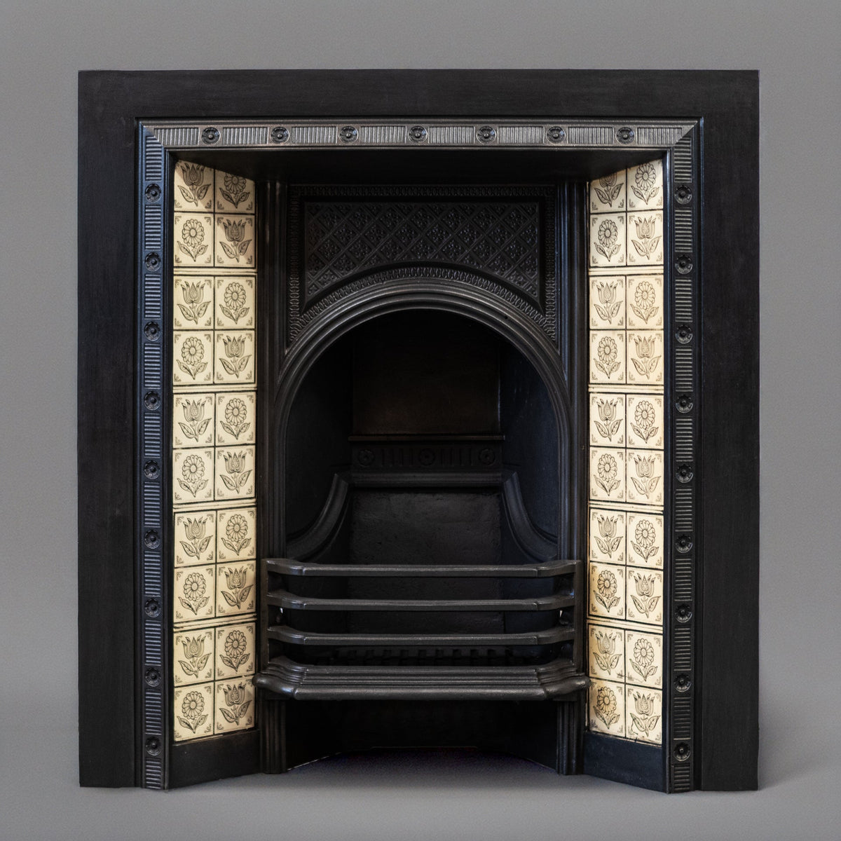 Antique Victorian Cast Iron Fireplace with Tiles | The Architectural Forum