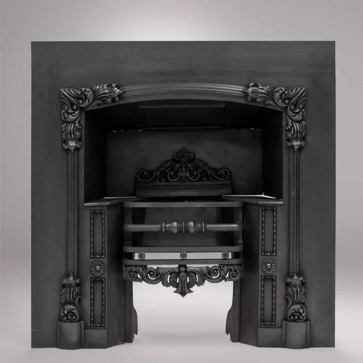 Antique Ornate Georgian Cast Iron Fireplace Insert | Register Grate | The Architectural Forum