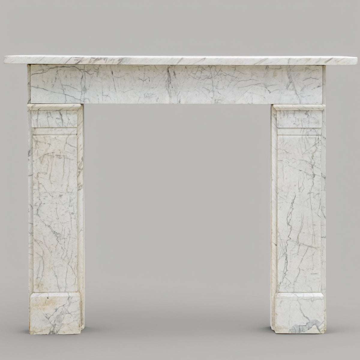Antique Late Carrara Marble Fireplace Surround