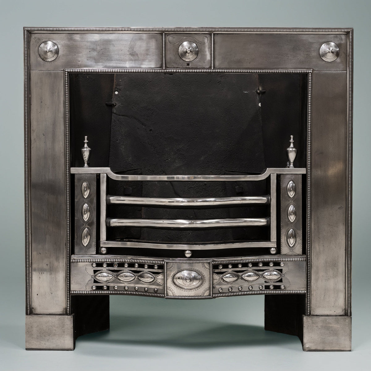 Antique Georgian Polished Steel Register Grate | Robert Adam | The Architectural Forum