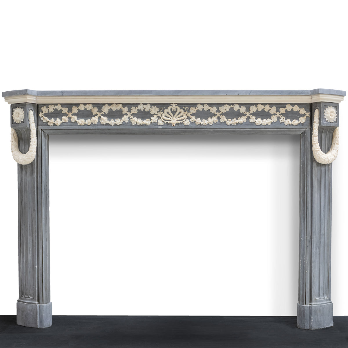 Antique Early 19th Century French Style Grey Marble Fireplace Surround | The Architectural Forum