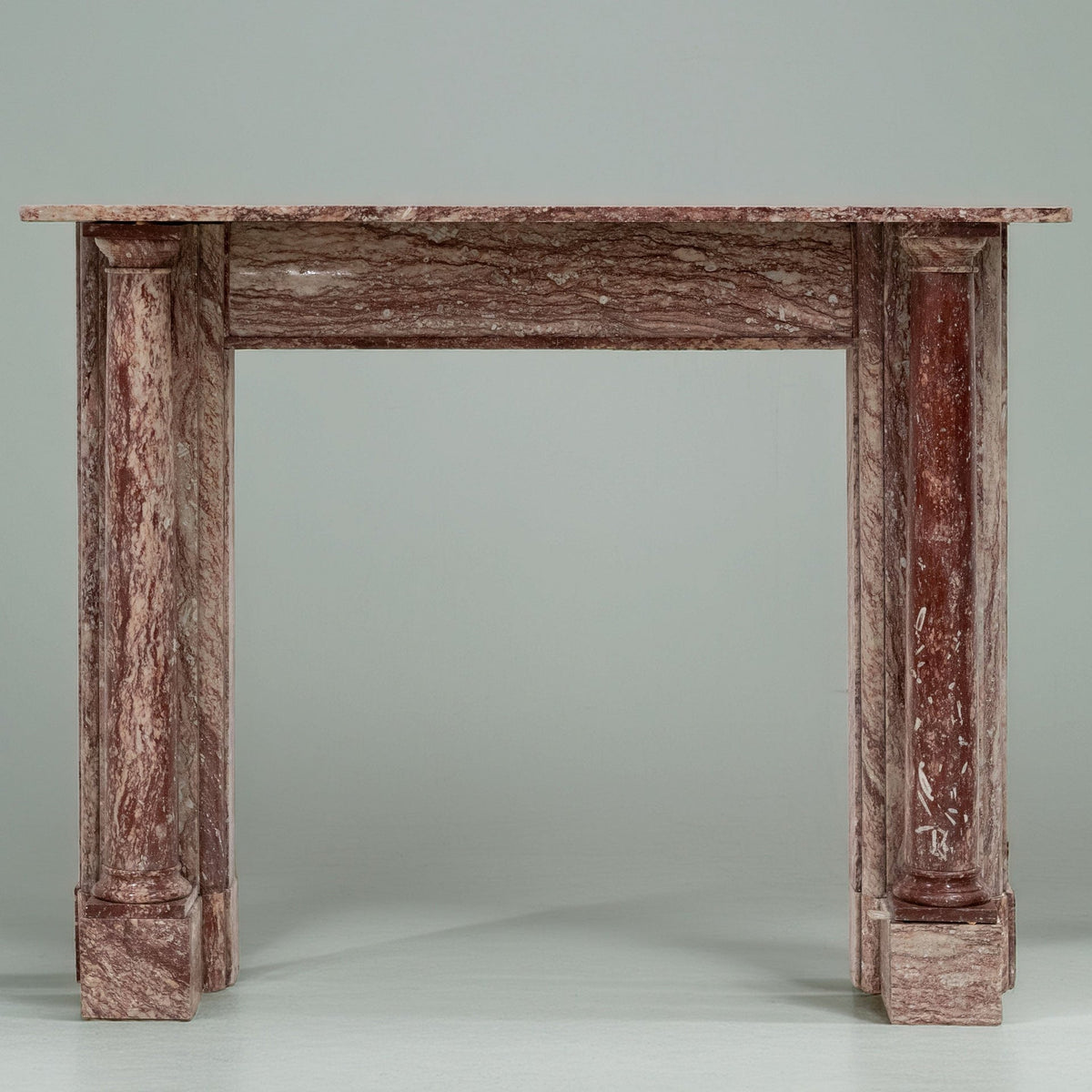 Antique Rojo Alicante Marble Fireplace Surround with Columns | The Architectural Forum