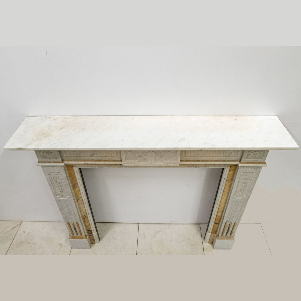 Antique Victorian Carrara Siena Marble Fireplace Surround | The Architectural Forum