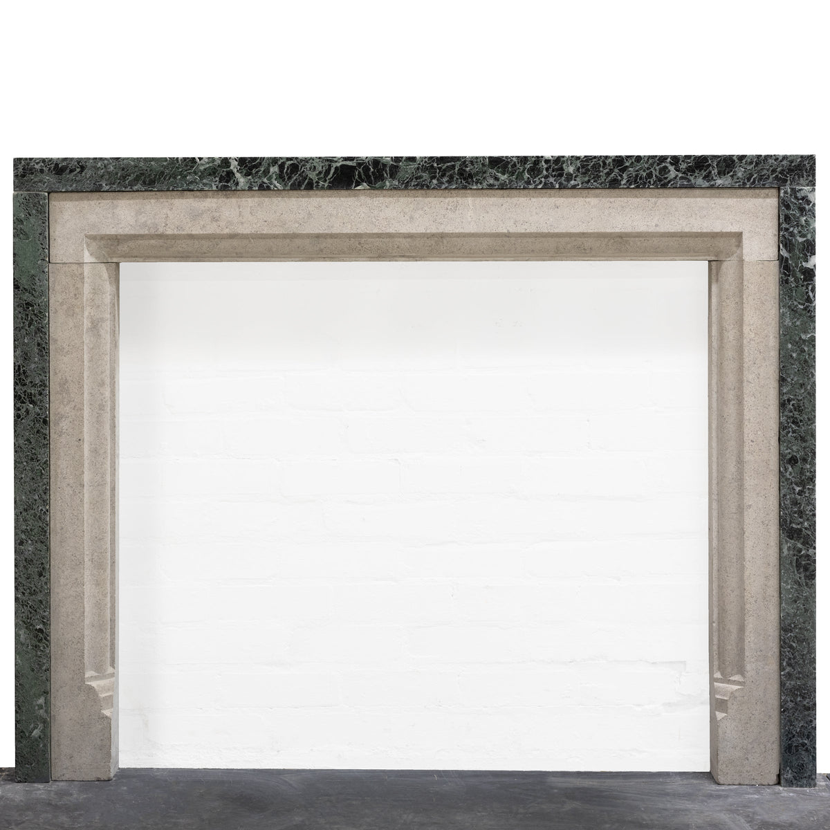 Early 20th Century Portland Stone &amp; Verdi Marble Fireplace Surround | The Architectural Forum