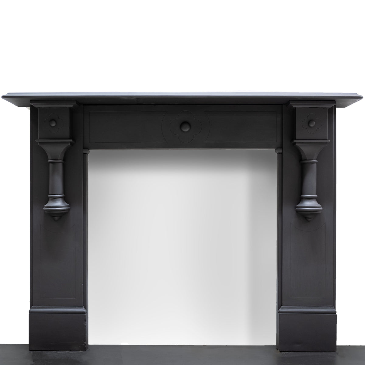 Large Antique Victorian Slate Fireplace Surround With Corbels | The Architectural Forum