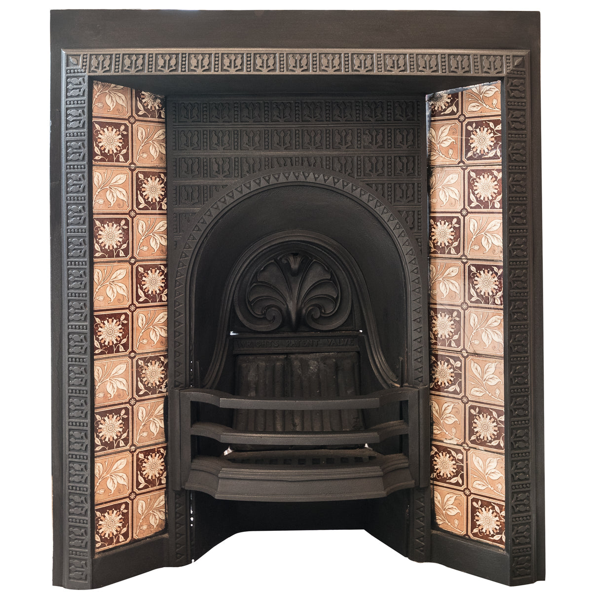 Antique Edwardian Tiled Cast Iron Insert | The Architectural Forum