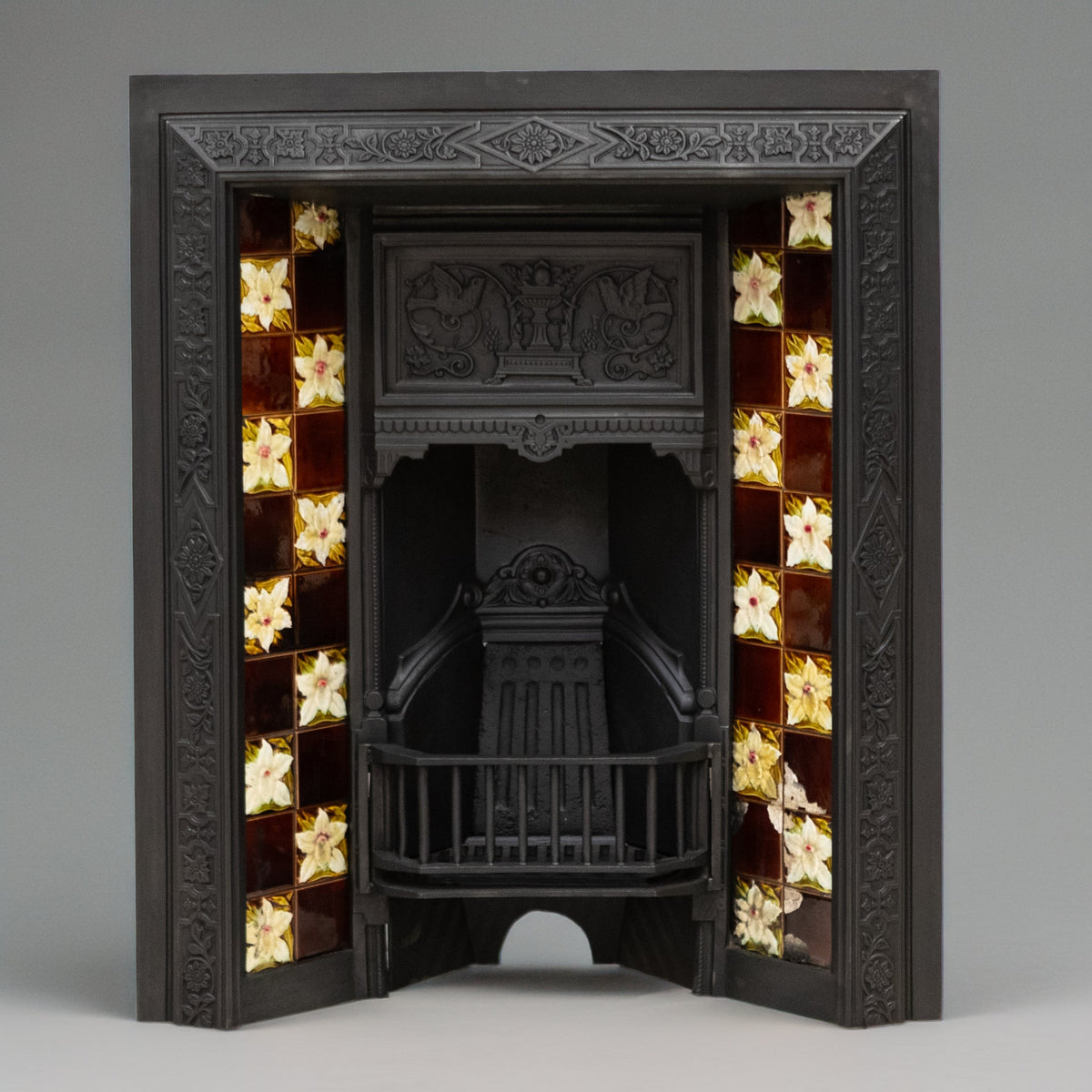 Antique Victorian Tiled Fireplace Insert | The Architectural Forum
