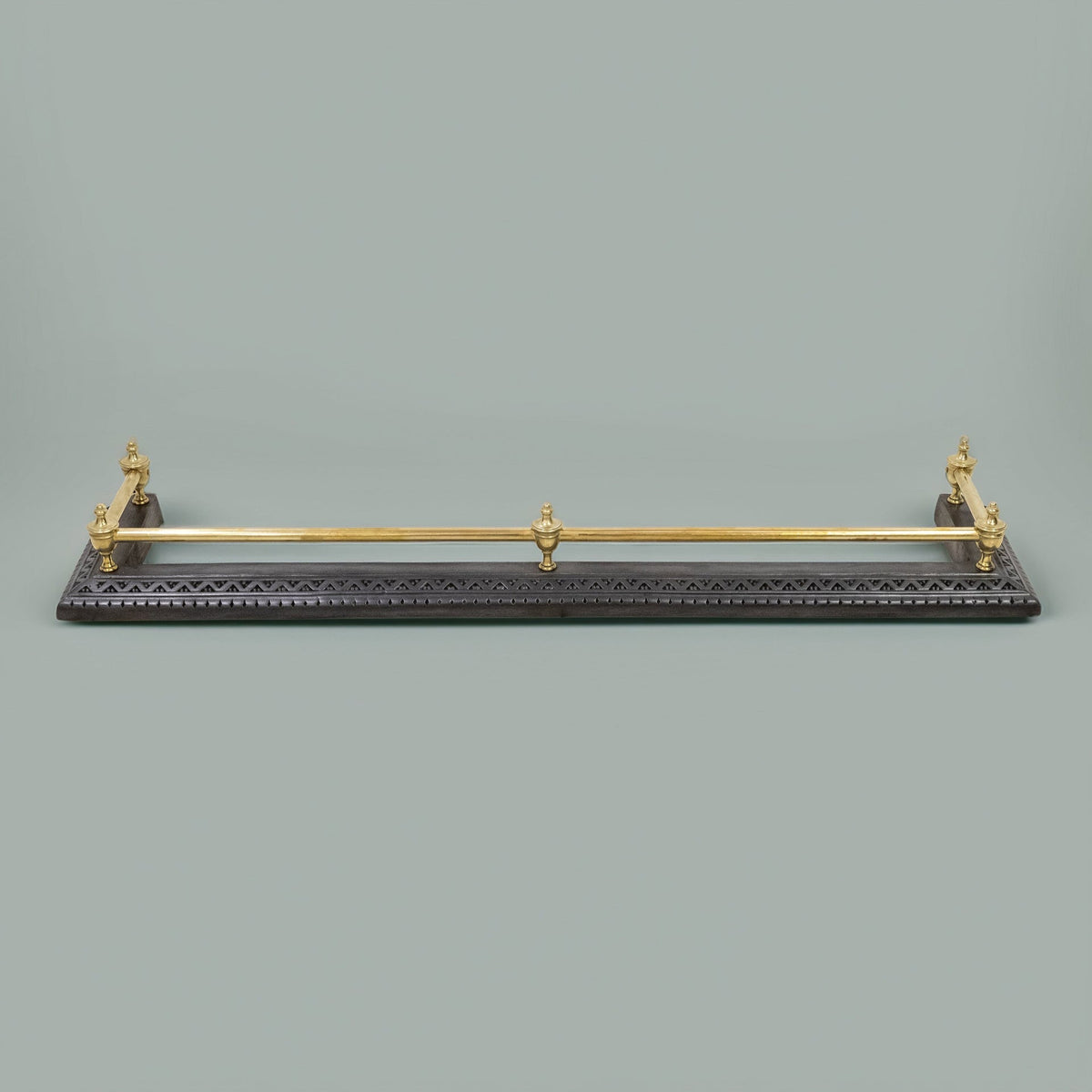 Antique Fireplace Fender with Finials | The Architectural Forum