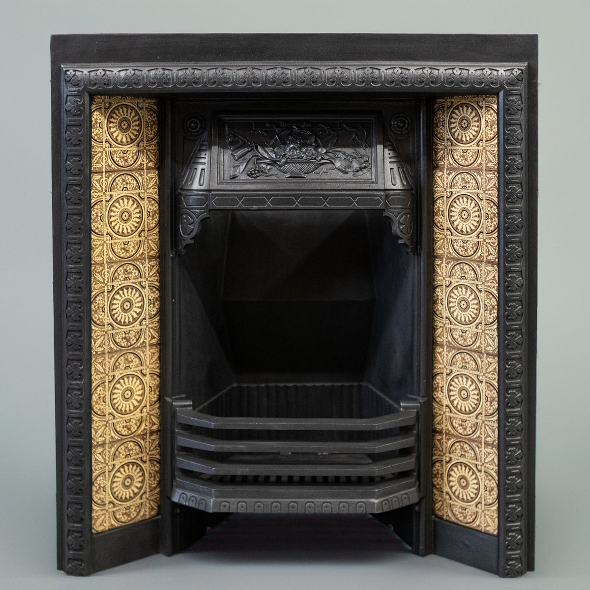 Antique Victorian Tiled Fireplace Insert | Pair Available | The Architectural Forum