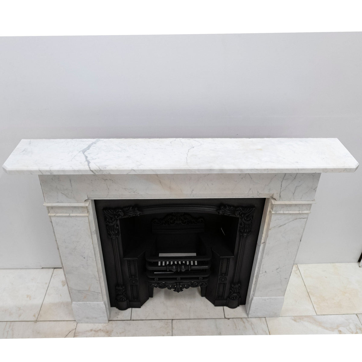 Antique Late Gerogian Early Victorian Carrara Marble Fireplace Surround | The Architectural Forum