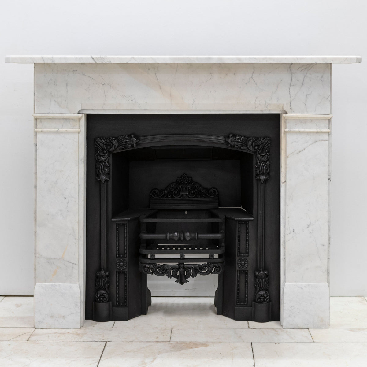 Antique Late Gerogian Early Victorian Carrara Marble Fireplace Surround | The Architectural Forum