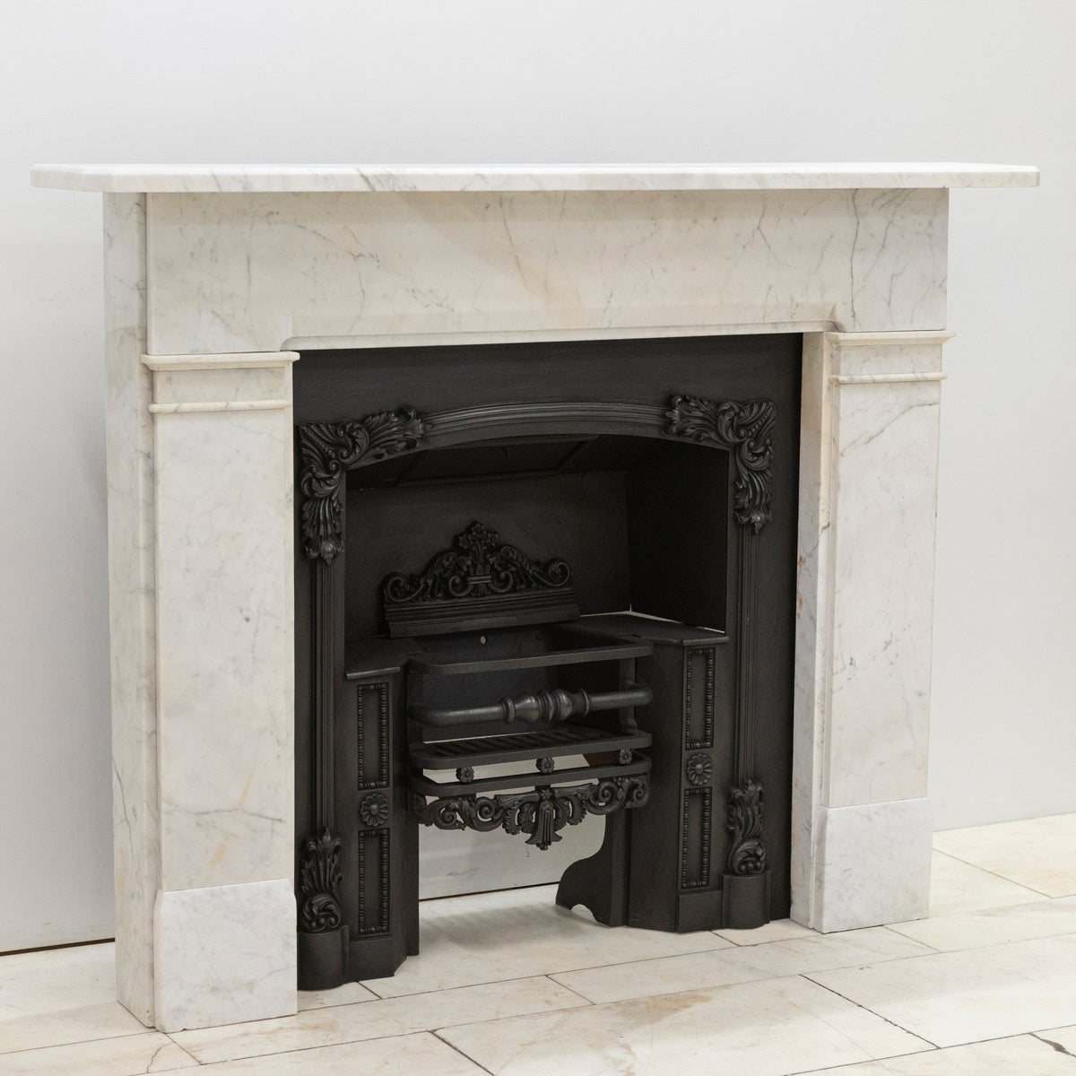 Antique Late Gerogian Early Victorian Carrara Marble Fireplace Surround | The Architectural Forum