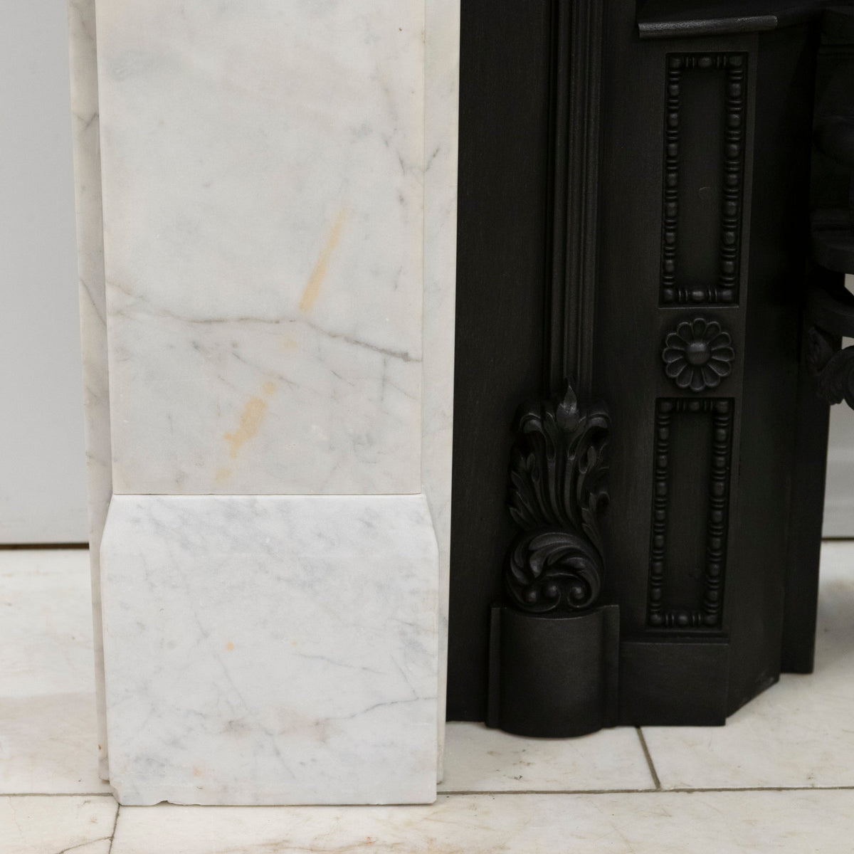 Antique Late Gerogian Early Victorian Carrara Marble Fireplace Surround | The Architectural Forum