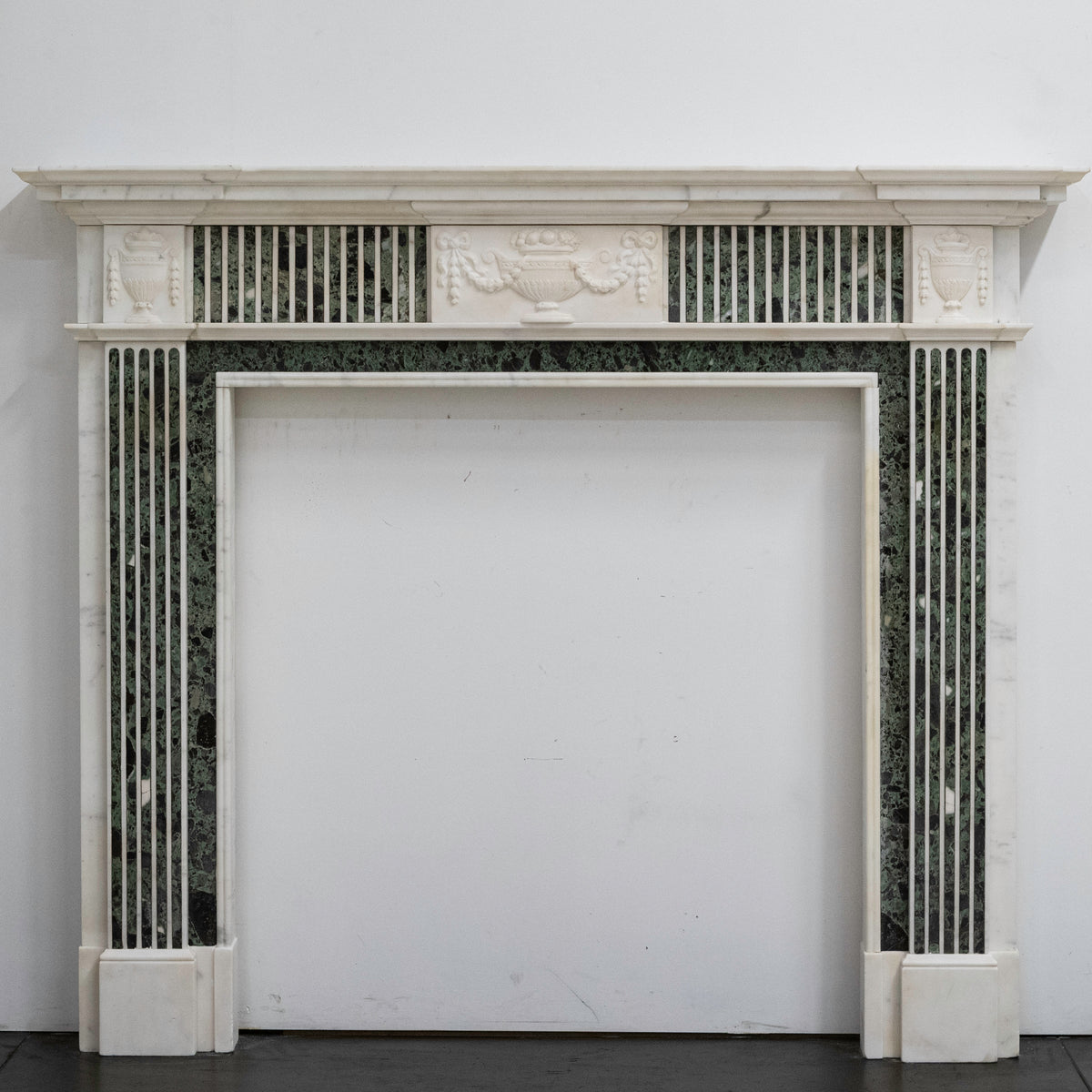 Reclaimed Georgian Style Statuary &amp; Verde Marble Surround (Pair Available) | The Architectural Forum