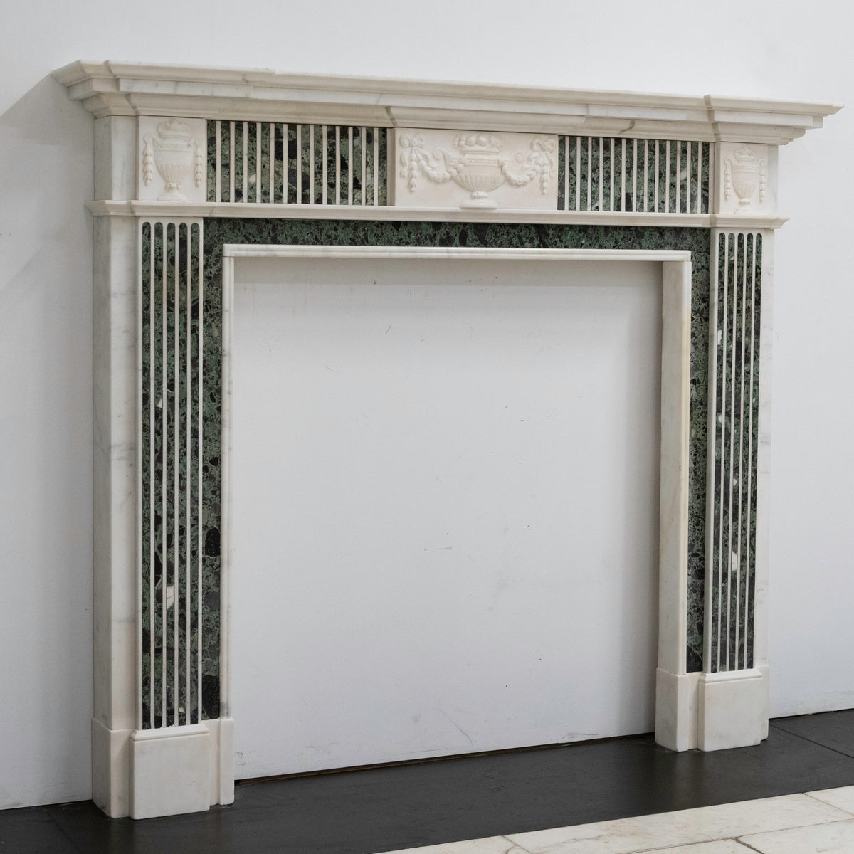 Reclaimed Georgian Style Statuary &amp; Verde Marble Surround (Pair Available) | The Architectural Forum