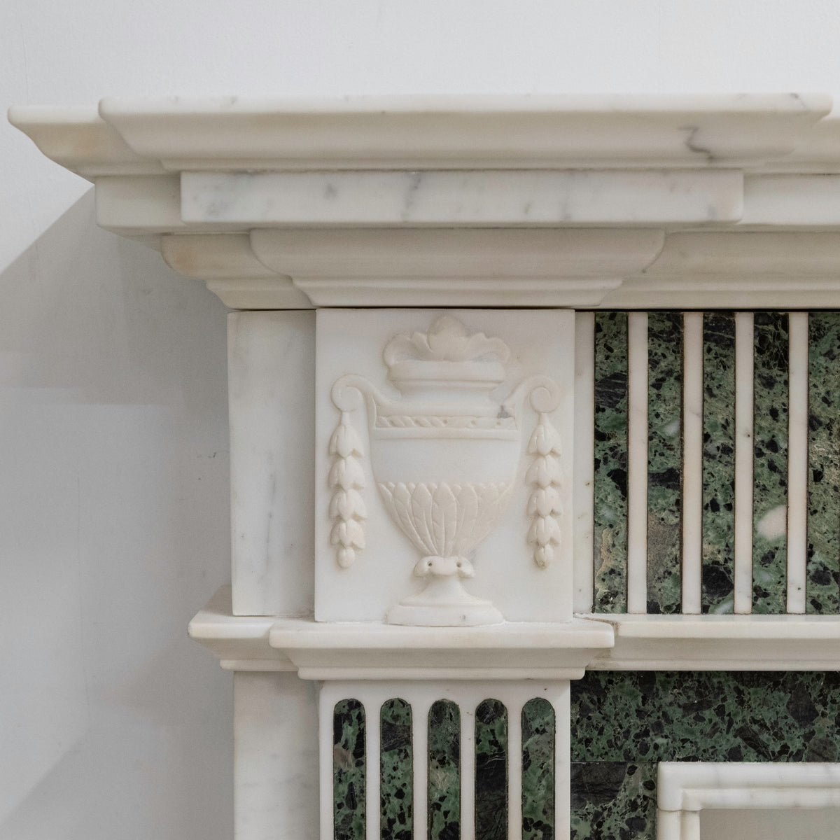 Reclaimed Georgian Style Statuary &amp; Verde Marble Surround (Pair Available) | The Architectural Forum