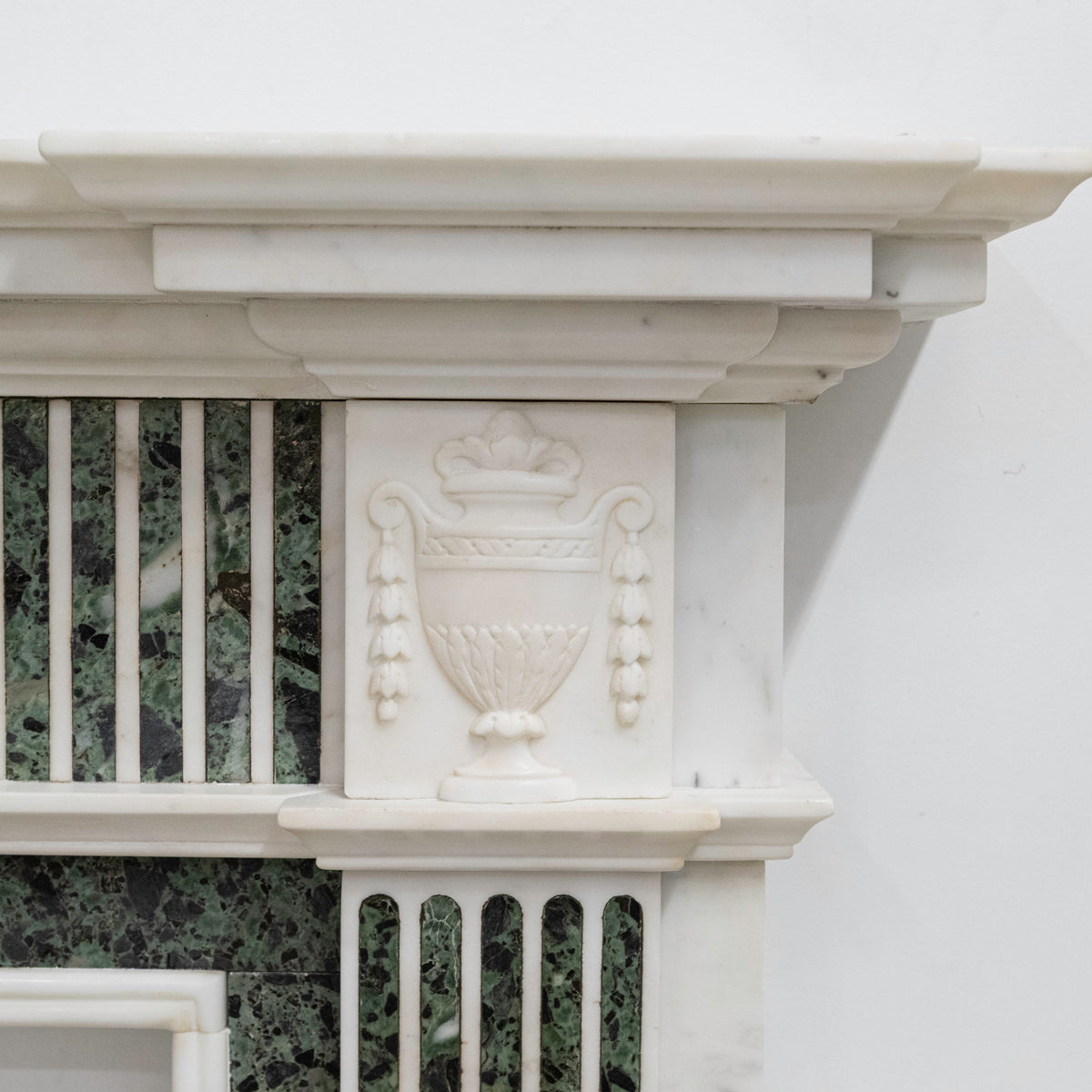 Reclaimed Georgian Style Statuary &amp; Verde Marble Surround (Pair Available) | The Architectural Forum