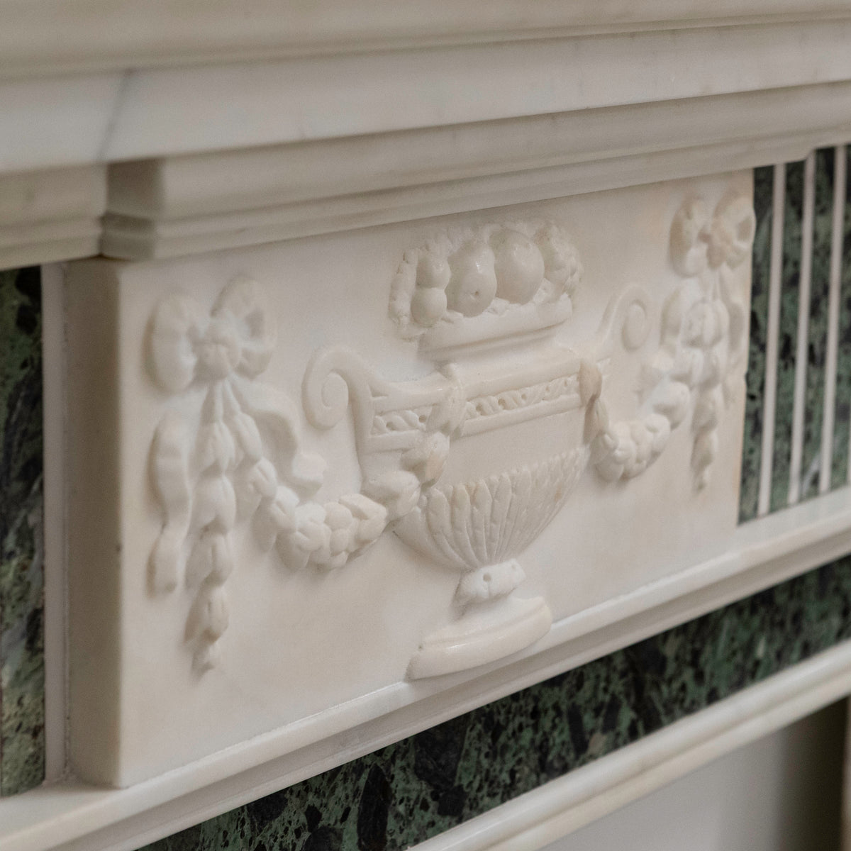 Reclaimed Georgian Style Statuary &amp; Verde Marble Surround (Pair Available) | The Architectural Forum