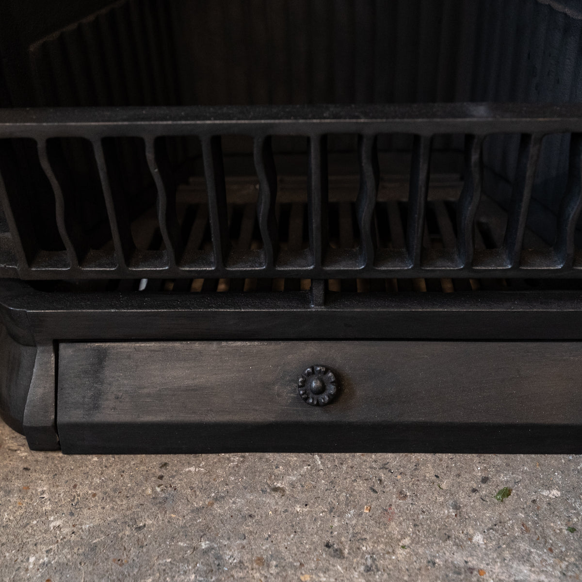 Large Antique Art Nouveau Cast Iron Tiled Fireplace Insert | The Architectural Forum