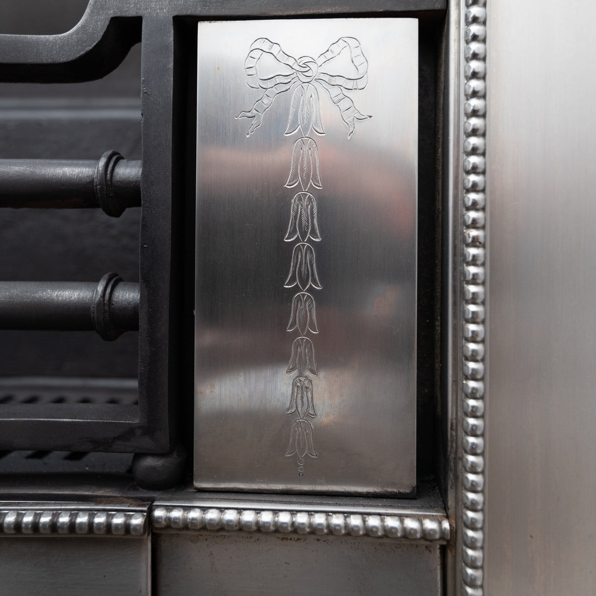 Reclaimed Georgian Style Polished Steel Register Grate in the Manner of Robert Adam | The Architectural Forum