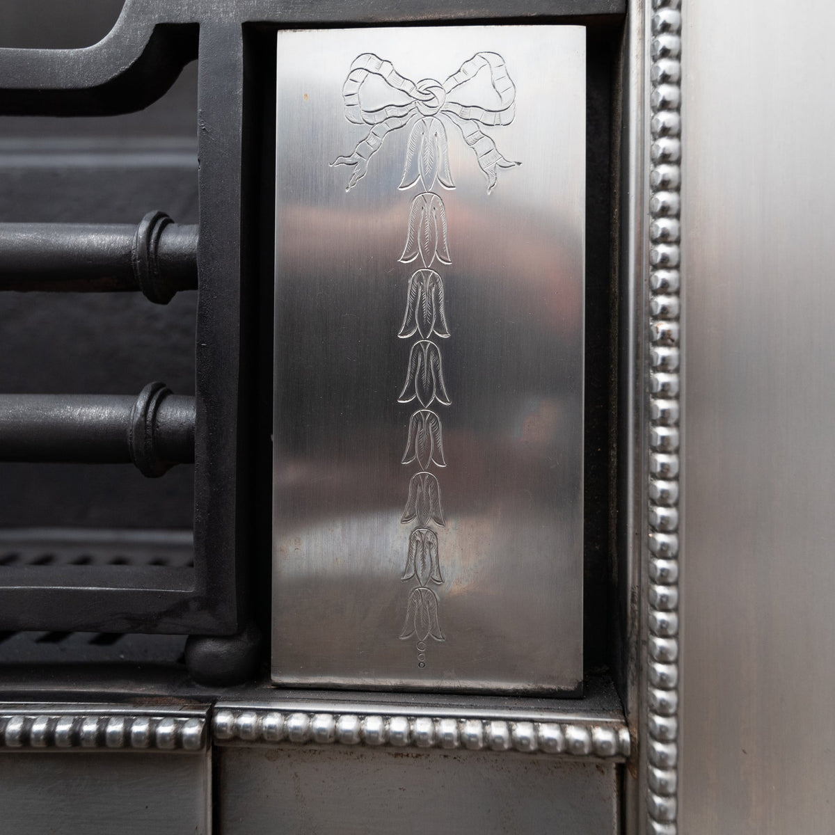 Reclaimed Georgian Style Polished Steel Register Grate in the Manner of Robert Adam | The Architectural Forum