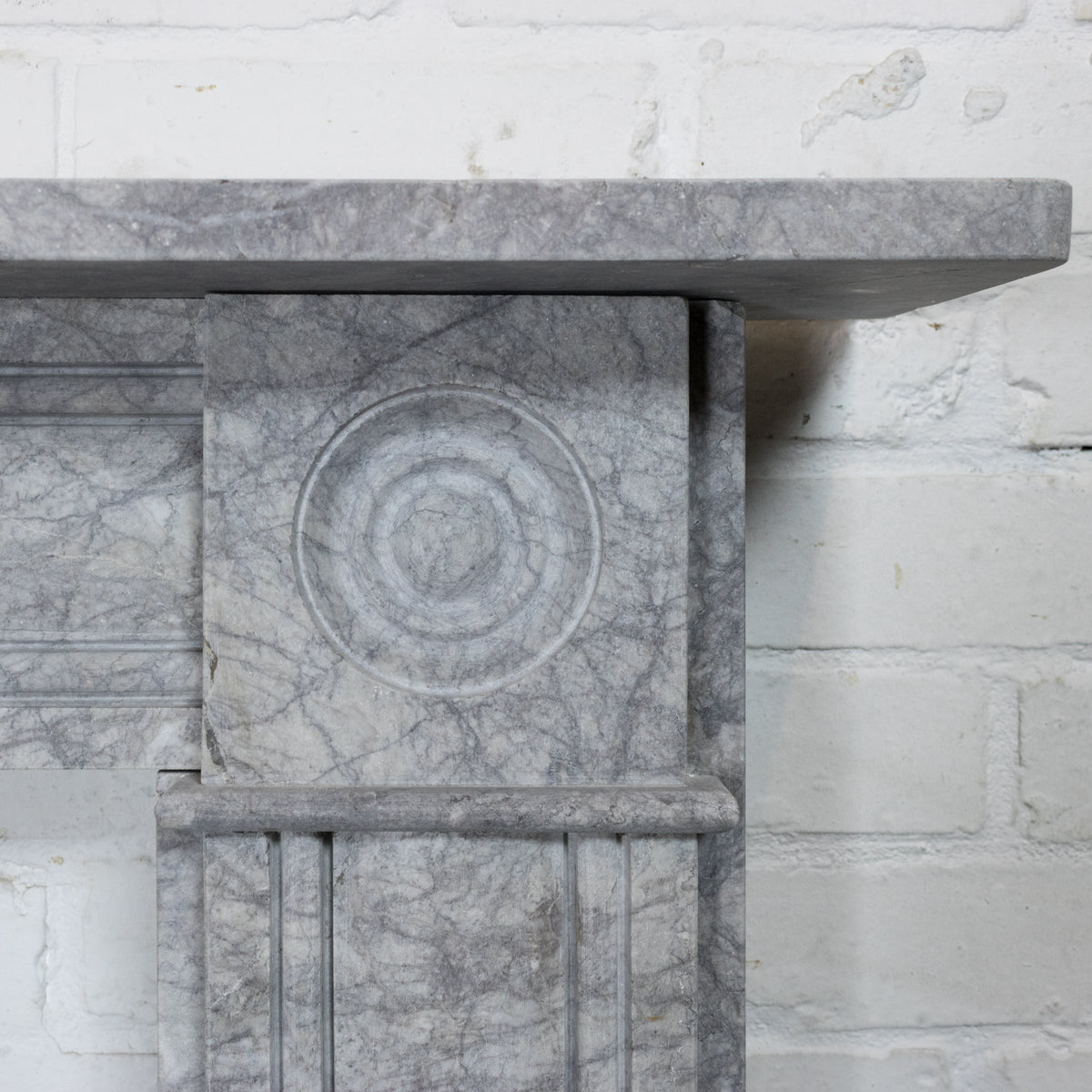Georgian Style Bullseye Grey Marble Chimneypiece | The Architectural Forum