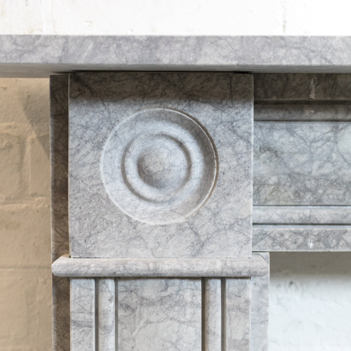 Georgian Style Bullseye Grey Marble Chimneypiece | The Architectural Forum