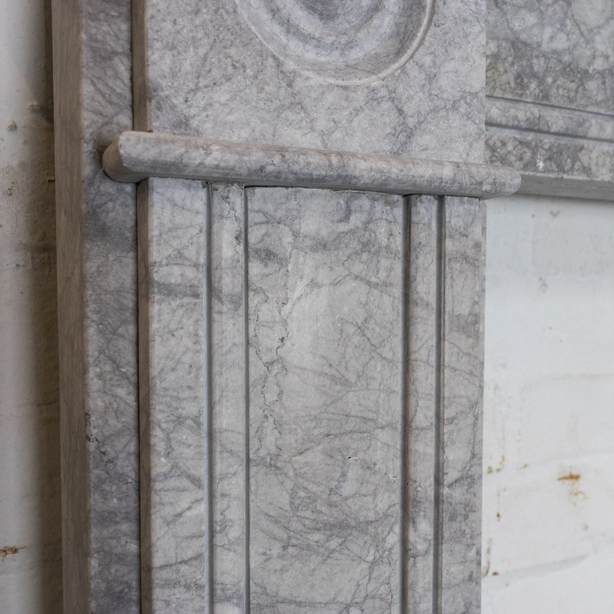 Georgian Style Bullseye Grey Marble Chimneypiece | The Architectural Forum