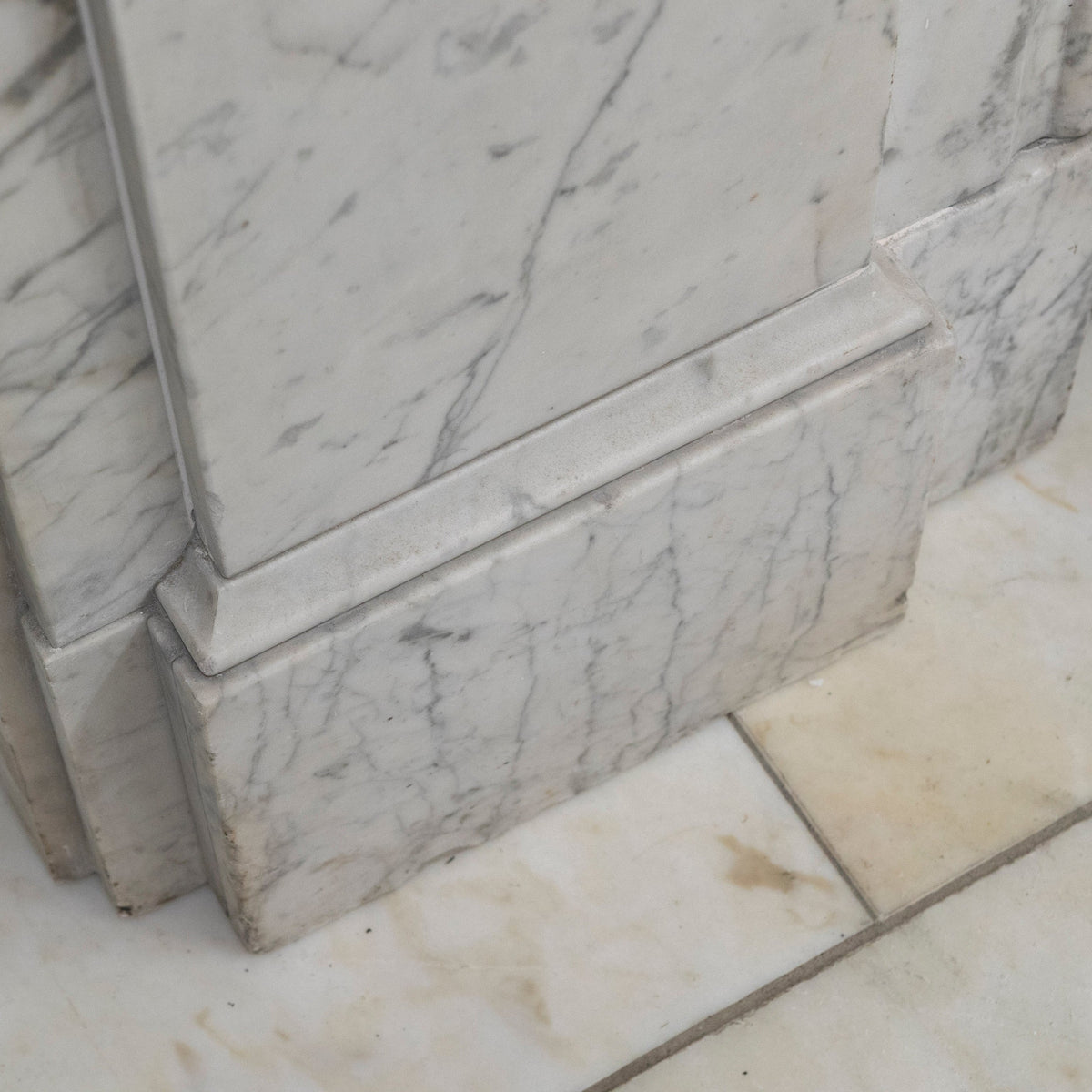 Large Antique Victorian Carrara Marble Arched Chimneypiece | The Architectural Forum