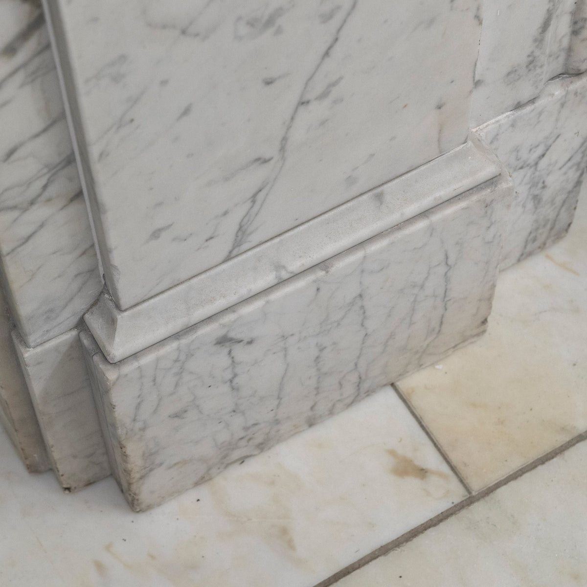 Large Antique Victorian Carrara Marble Arched Chimneypiece | The Architectural Forum