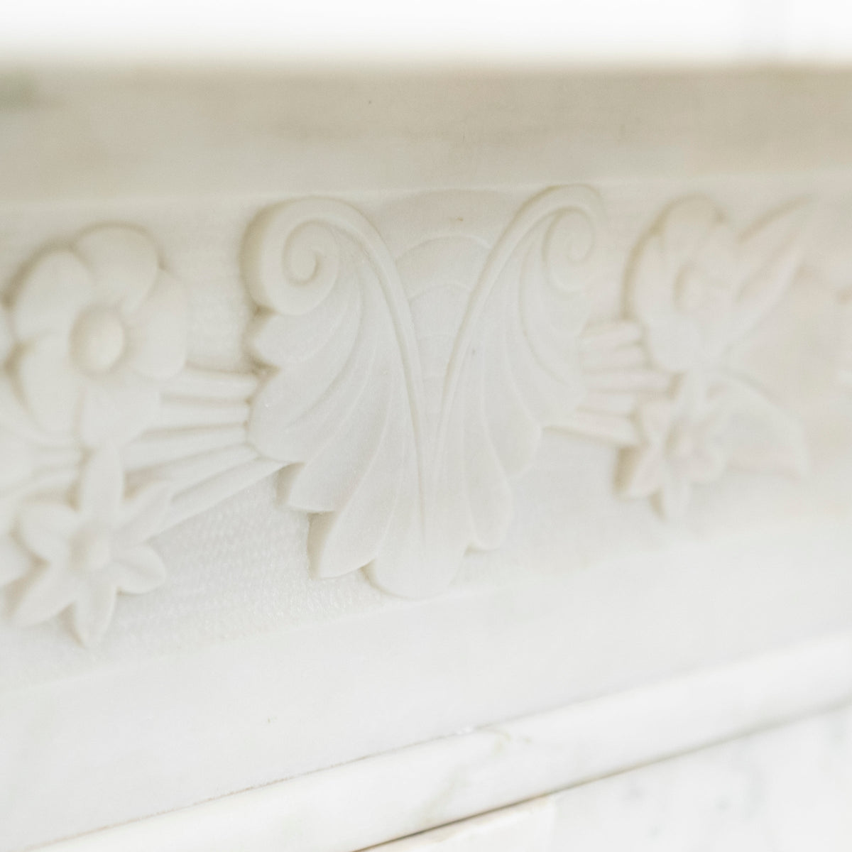 Antique Victorian Carved Statuary Marble Arched Chimneypiece | The Architectural Forum