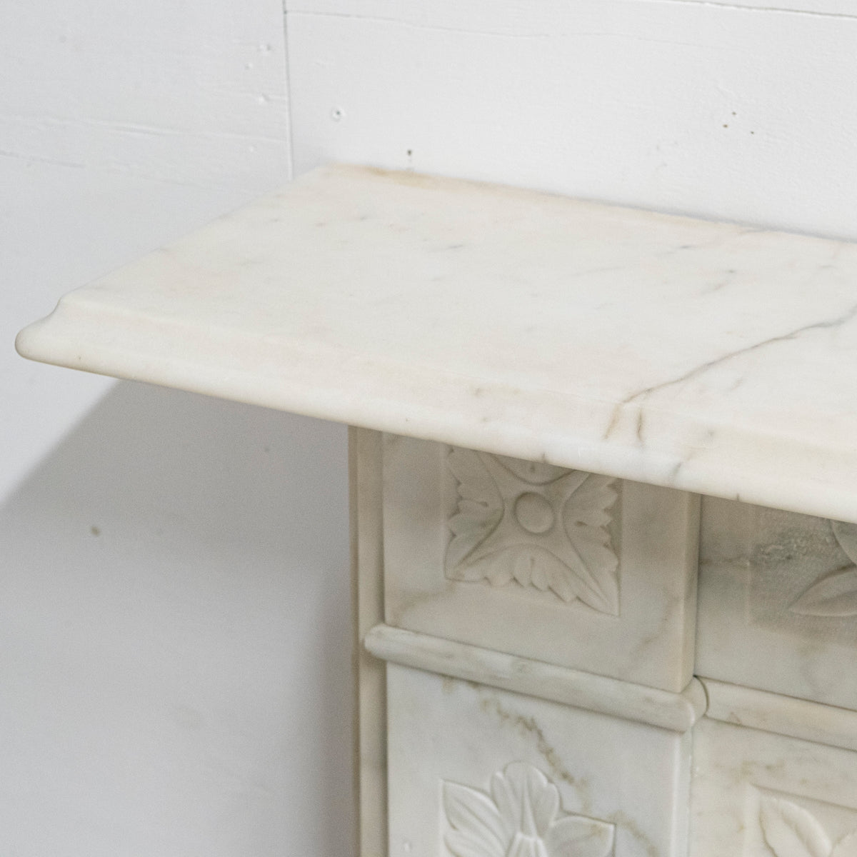 Antique Victorian Carved Statuary Marble Arched Chimneypiece | The Architectural Forum