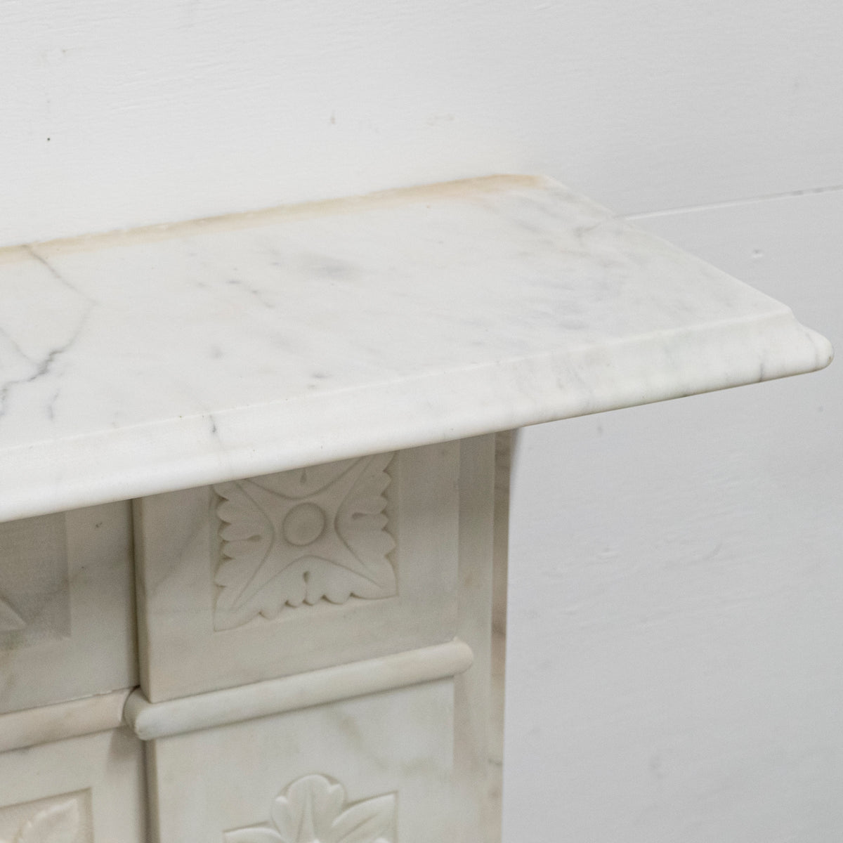 Antique Victorian Carved Statuary Marble Arched Chimneypiece | The Architectural Forum