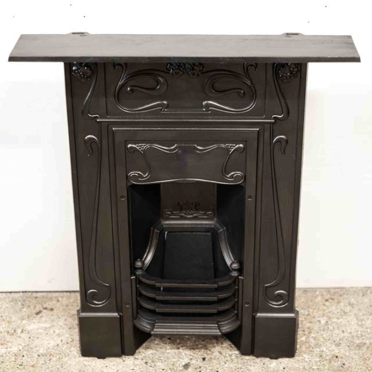 Antique Art Nouveau Cast Iron Combination Fireplace | The Architectural Forum
