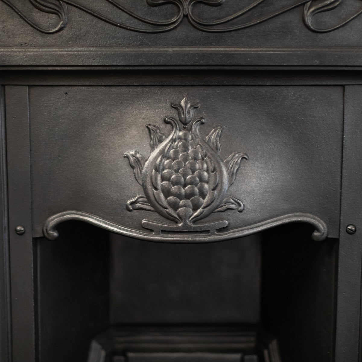 Antique Art Nouveau Cast Iron Combination Fireplace | The Architectural Forum