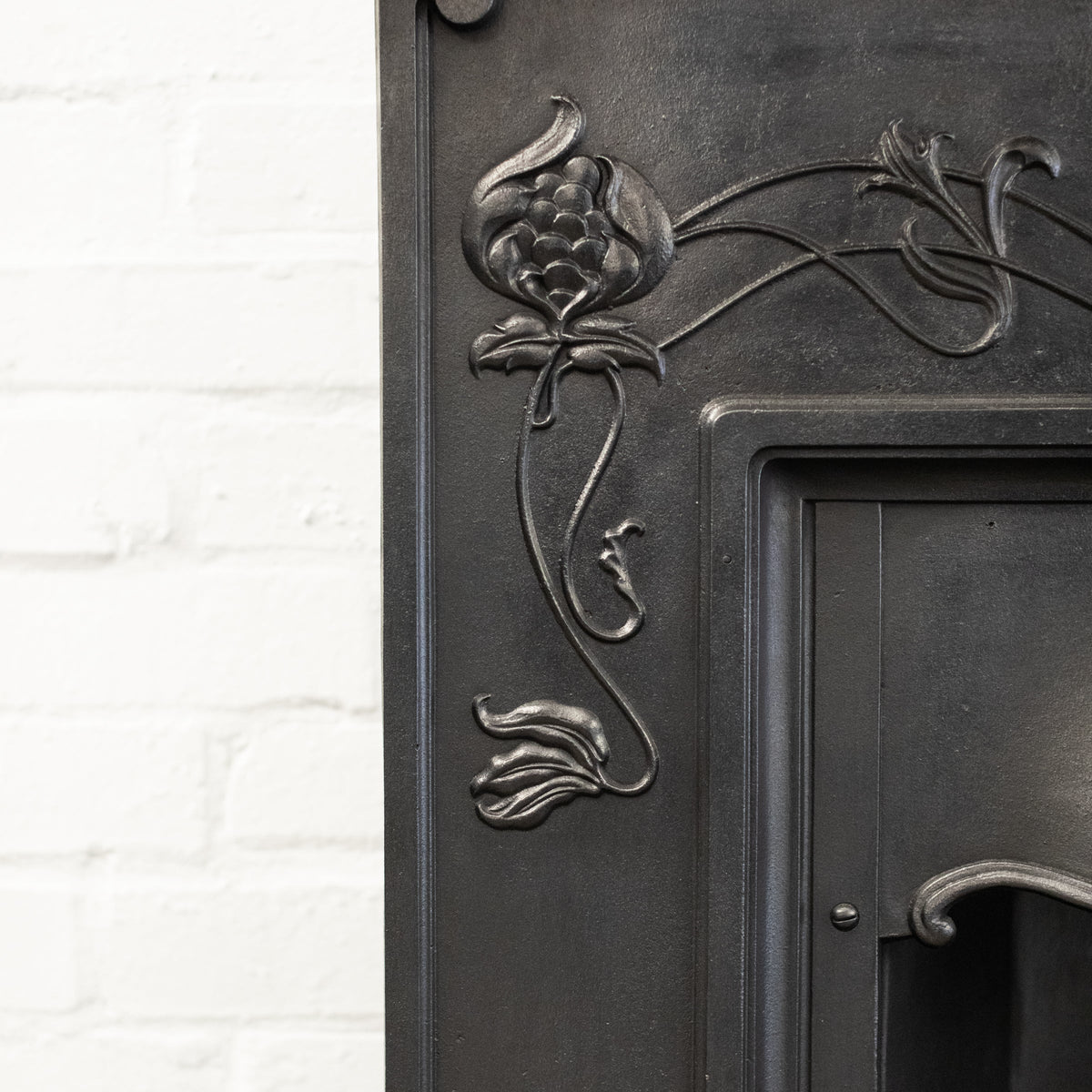 Antique Art Nouveau Cast Iron Combination Fireplace | The Architectural Forum