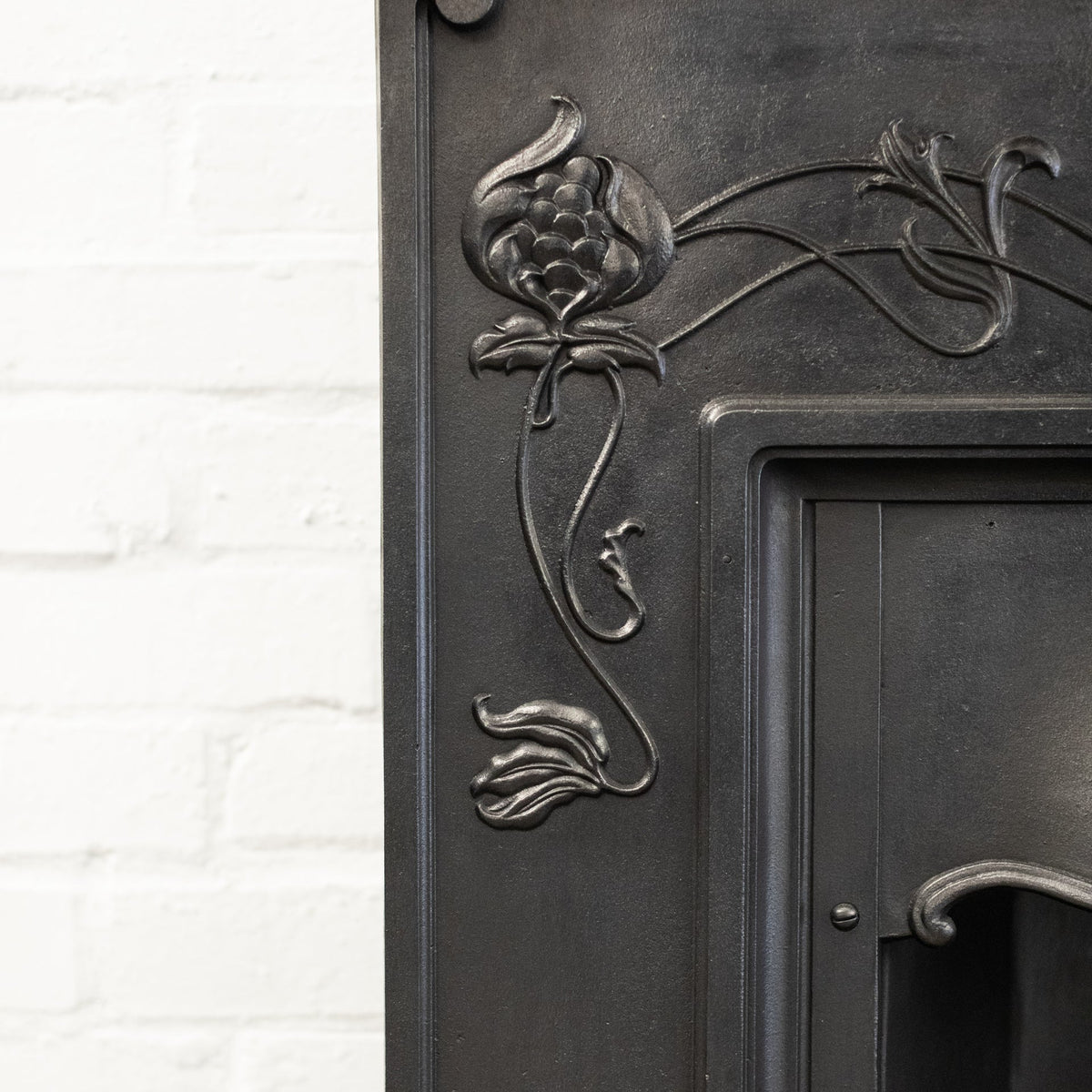Antique Art Nouveau Cast Iron Combination Fireplace | The Architectural Forum