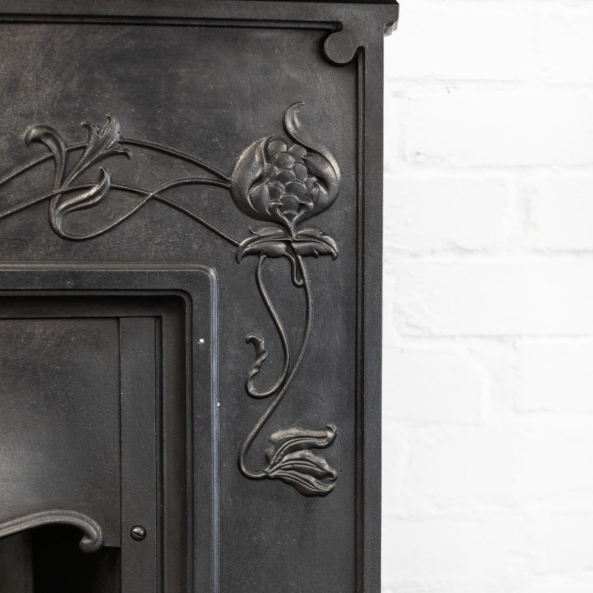 Antique Art Nouveau Cast Iron Combination Fireplace | The Architectural Forum