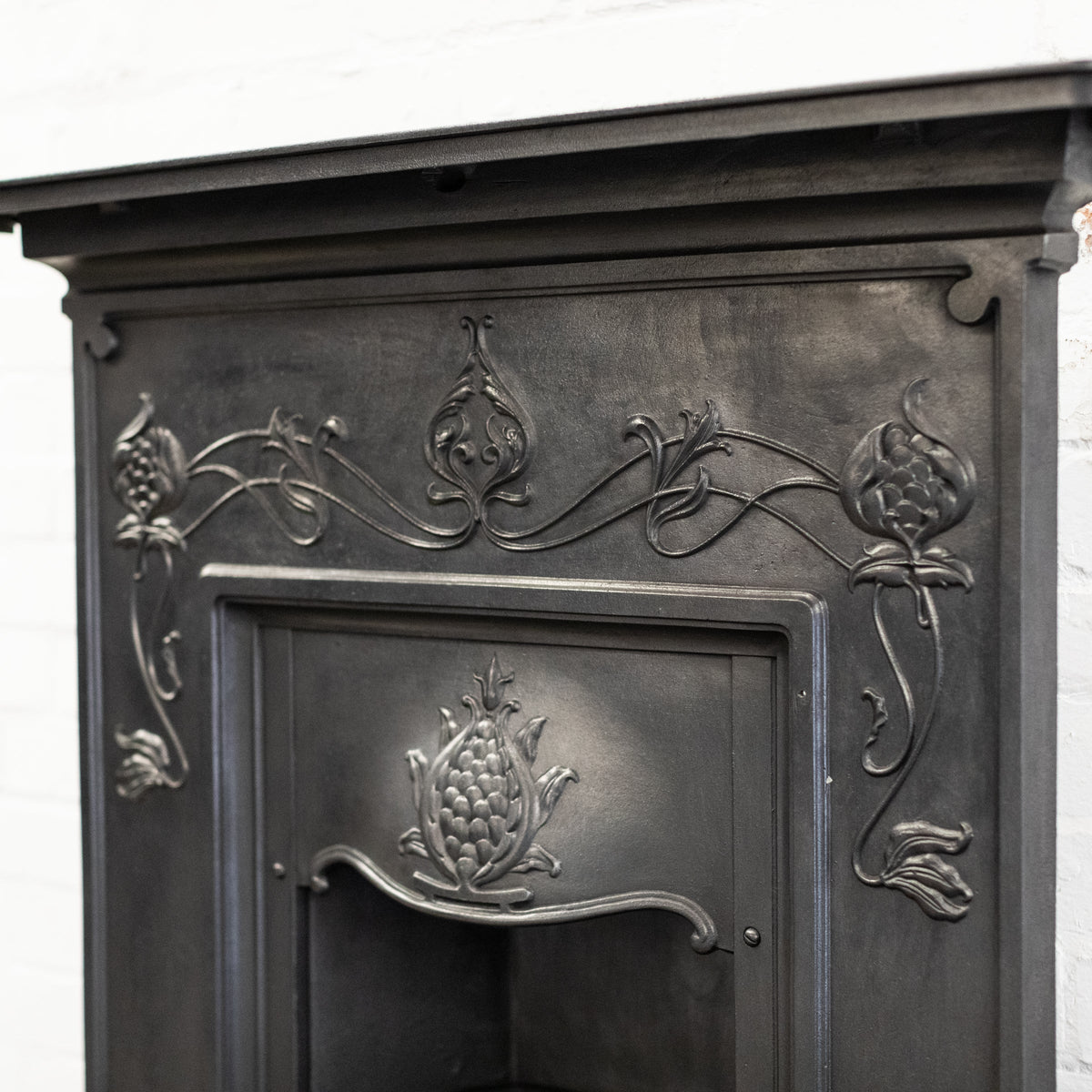 Antique Art Nouveau Cast Iron Combination Fireplace | The Architectural Forum
