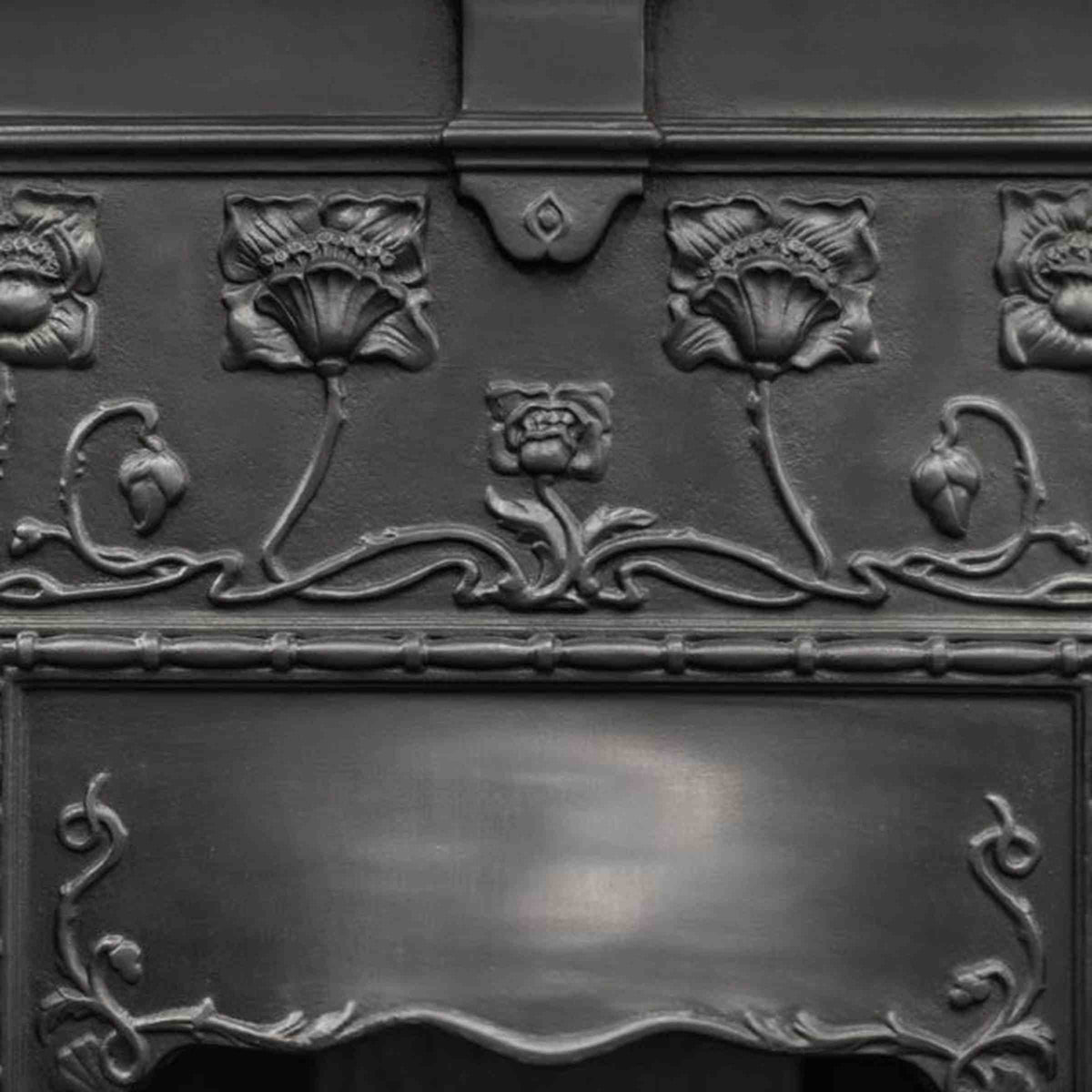 Antique Art Nouveau Cast Iron Combination Fireplace | The Architectural Forum