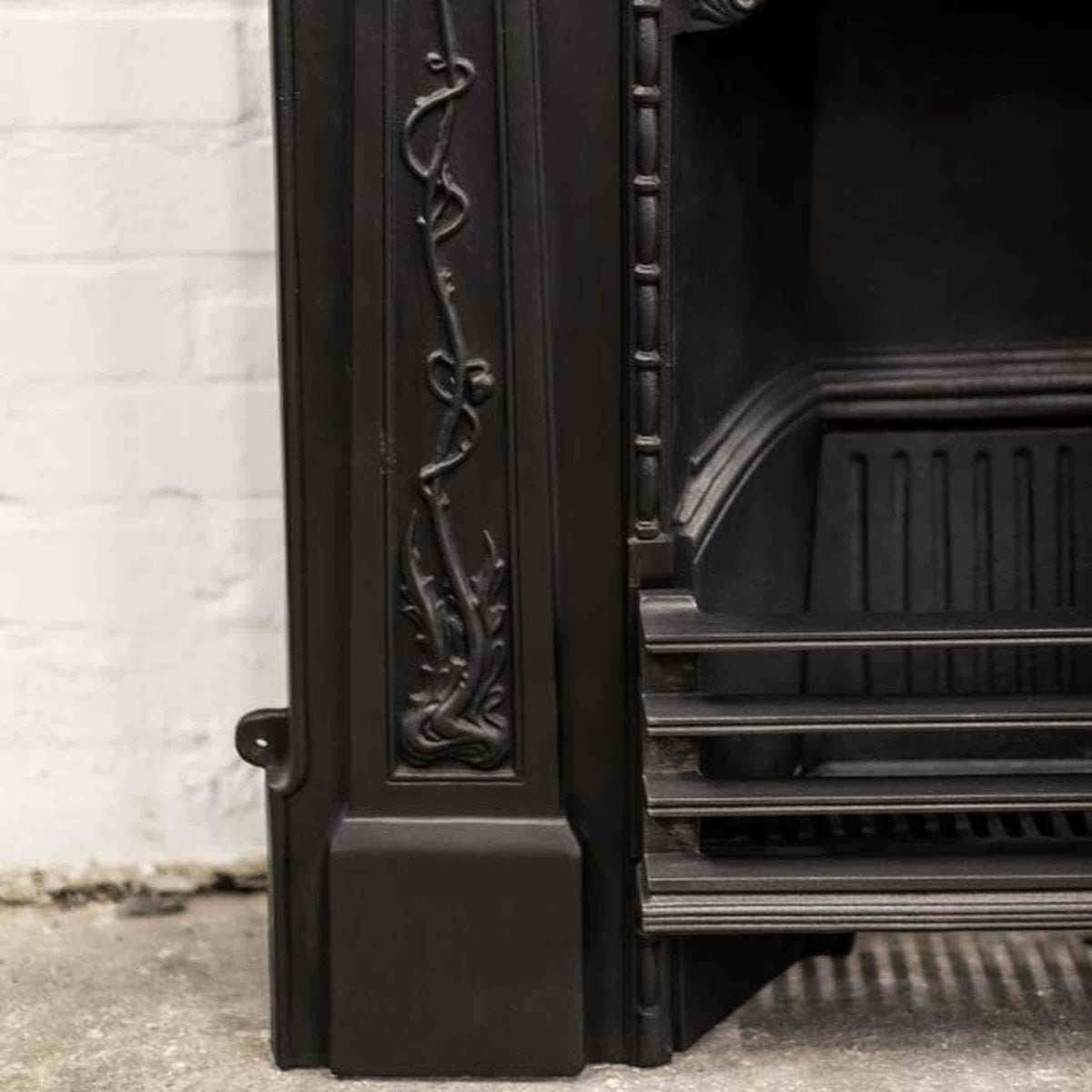 Antique Art Nouveau Cast Iron Combination Fireplace | The Architectural Forum