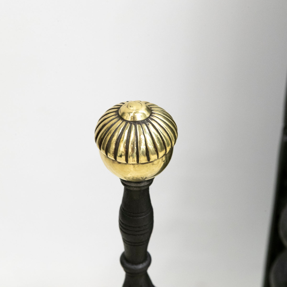 Large Antique Arts &amp; Crafts Fire Basket with Finials | The Architectural Forum