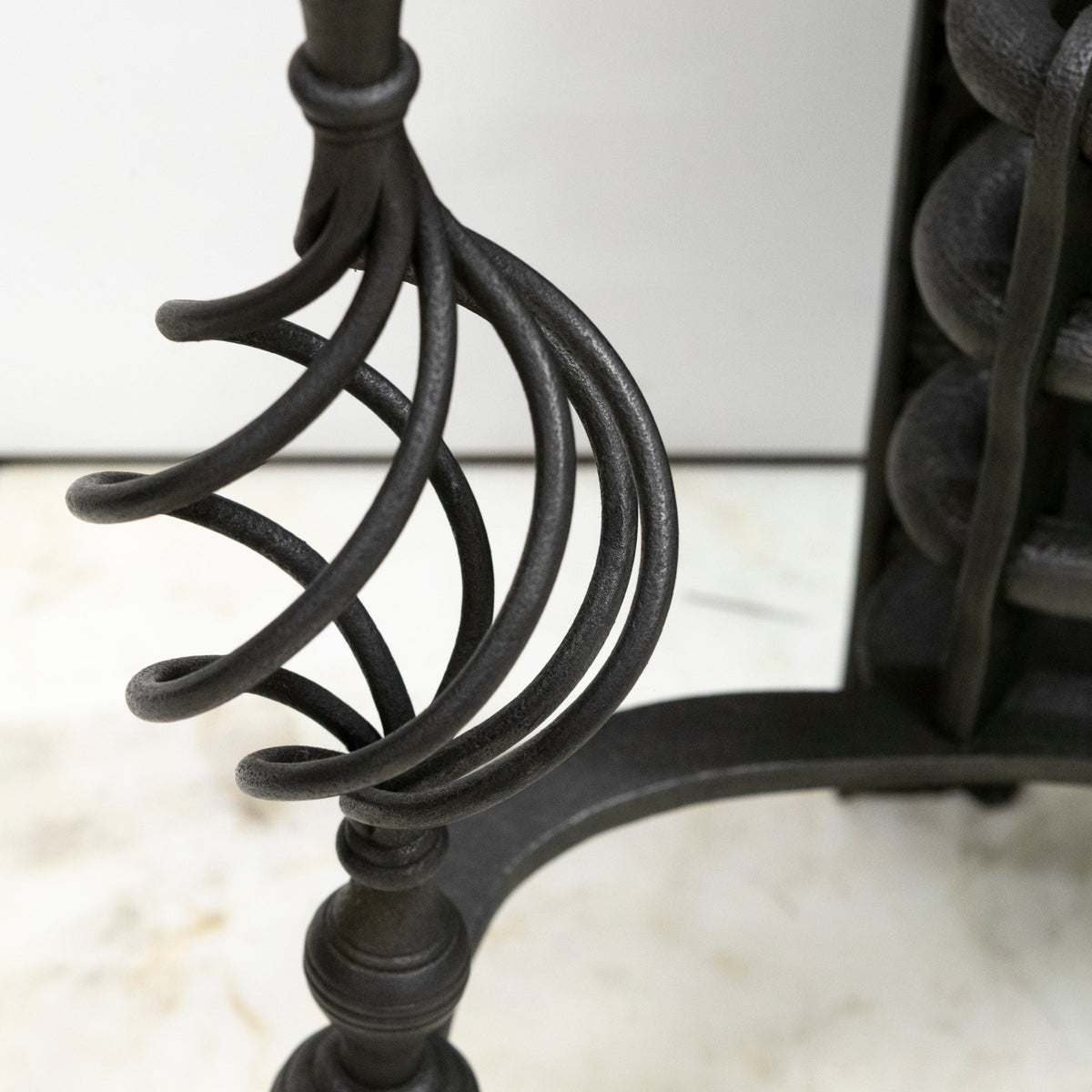 Large Antique Arts &amp; Crafts Fire Basket with Finials | The Architectural Forum