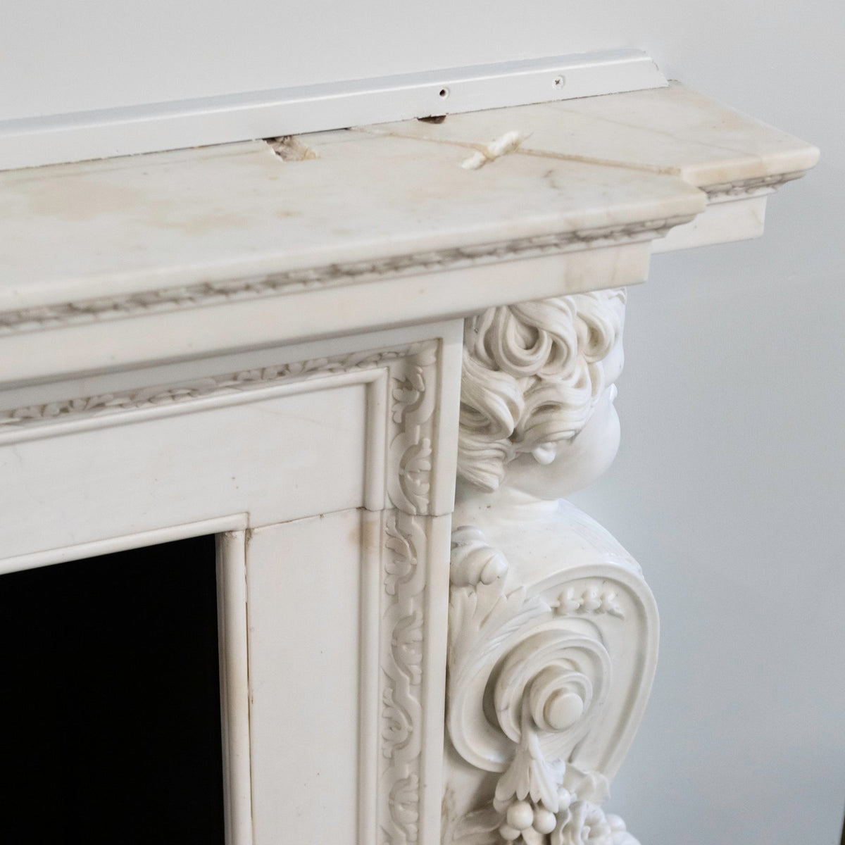 18th Century English Baroque Marble Fireplace | Appuldurcombe House | The Architectural Forum