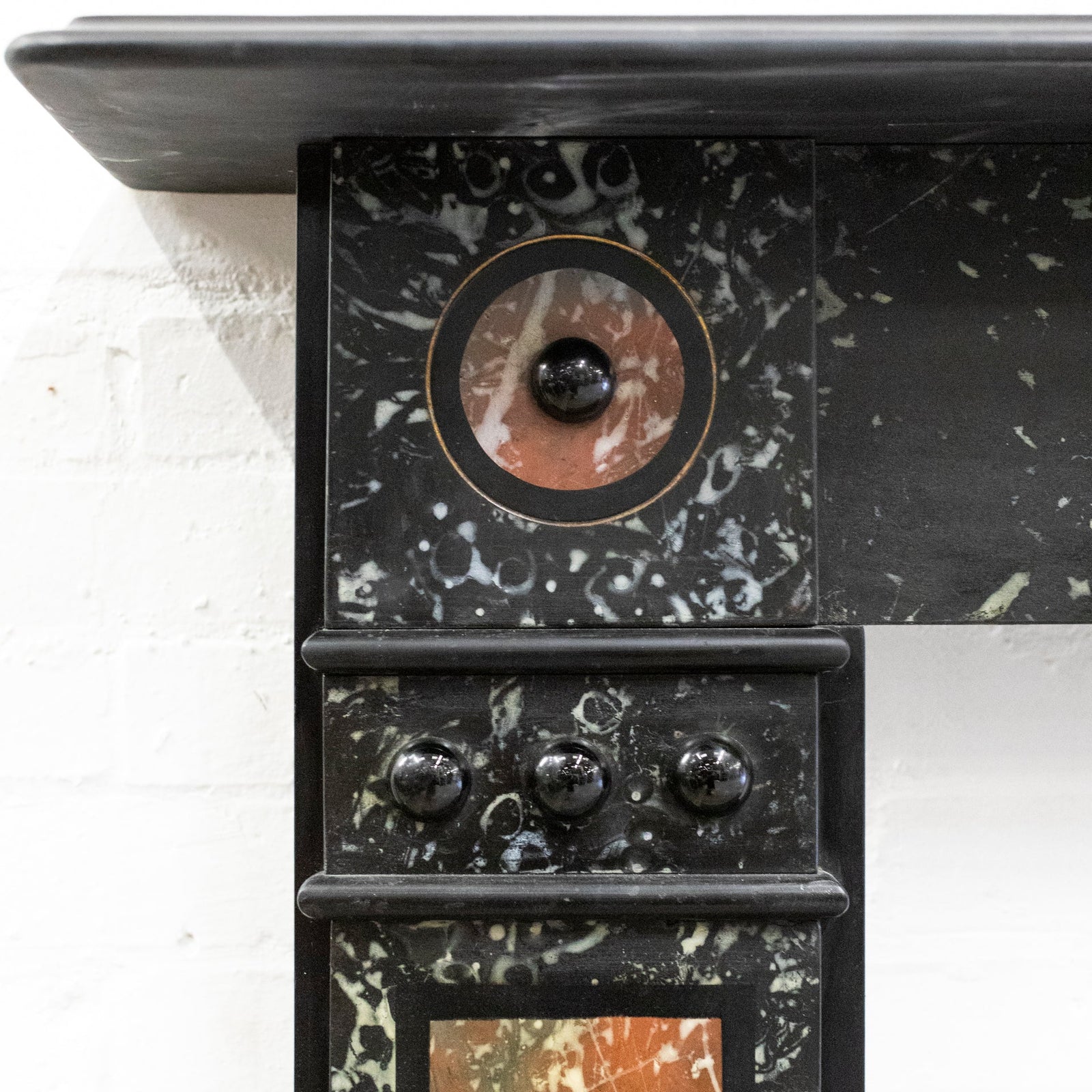 Antique Victorian "Marbelised" Slate Fireplace Surround With Roundels | The Architectural Forum