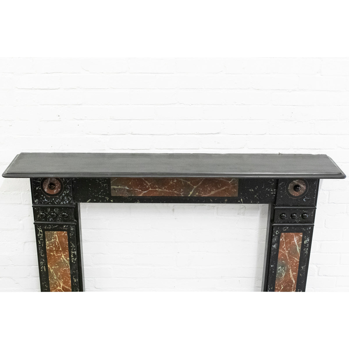 Antique Victorian "Marbelised" Slate Fireplace Surround With Roundels | The Architectural Forum
